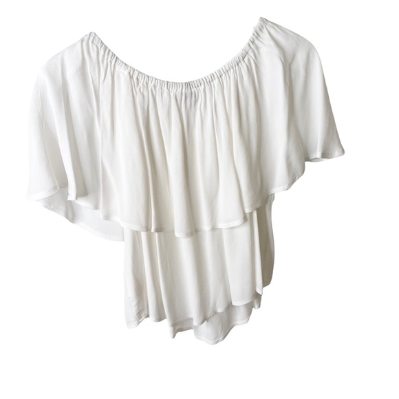 Anthropologie Holding Horses White Off Shoulder Blouse Top Small - Picture 7 of 11